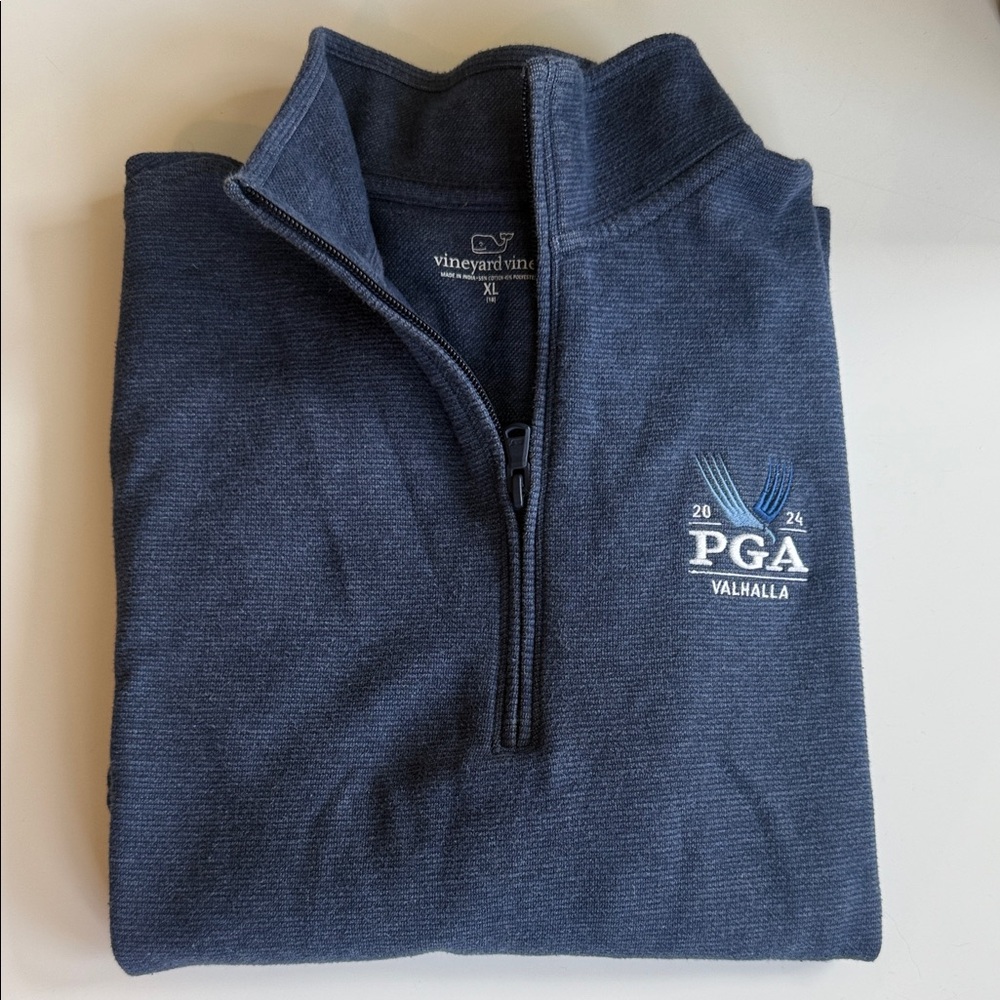 Vineyard Vines Boys Blue Quarter zip Pullover